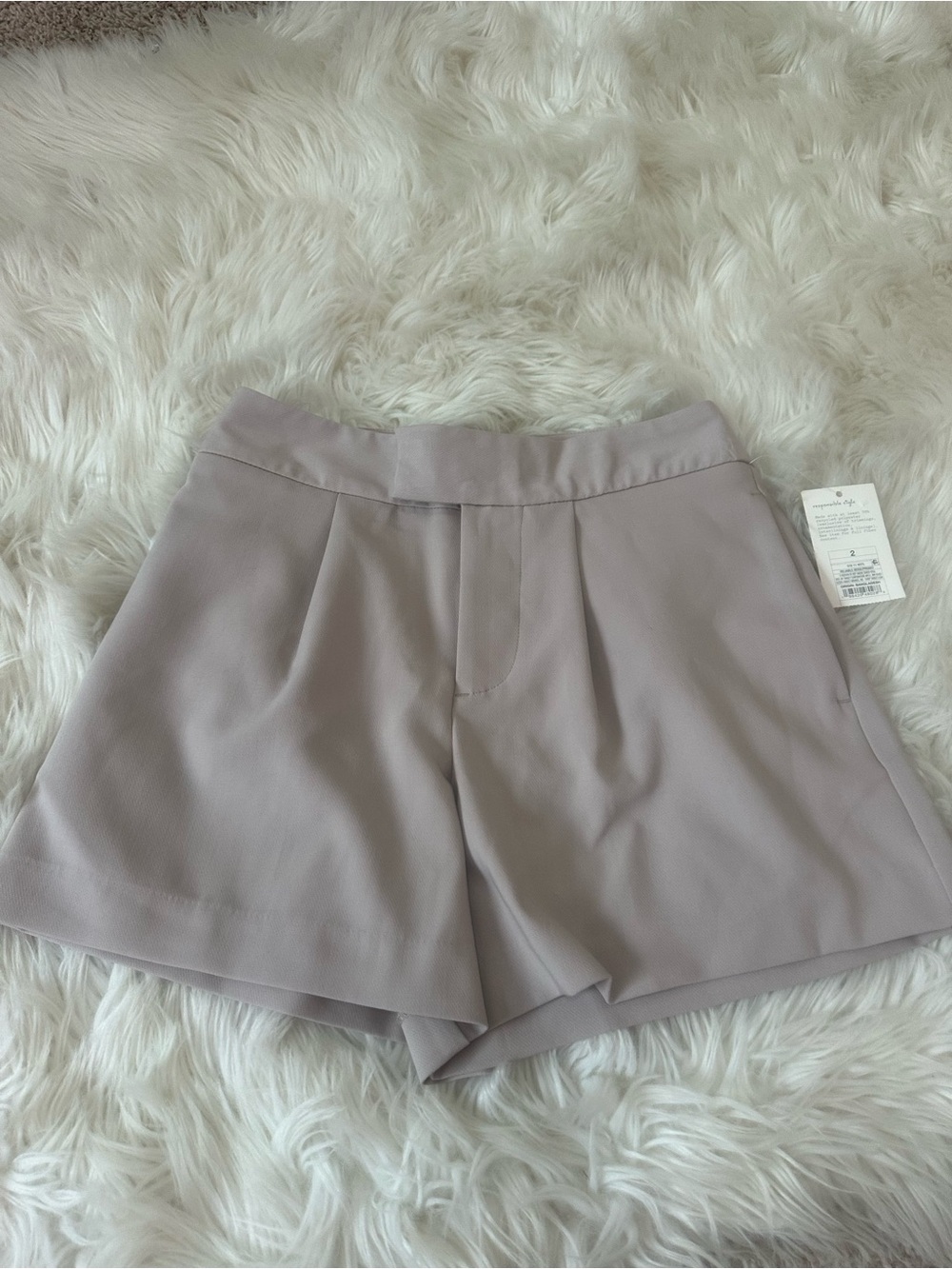 NWT A new day High-Waist Pleated Shorts with stretch beige